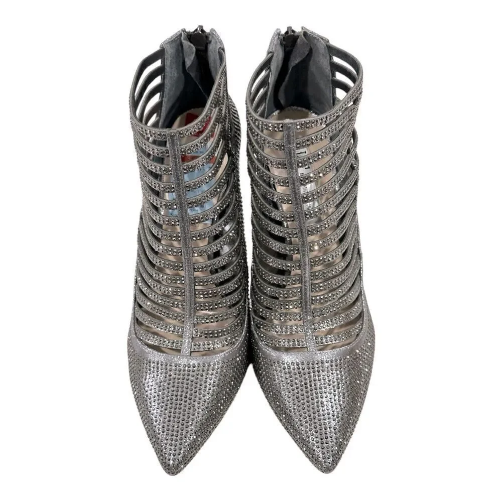 INC International Concepts Women’s Kacela Caged Pumps in the Size 8M in Pewter